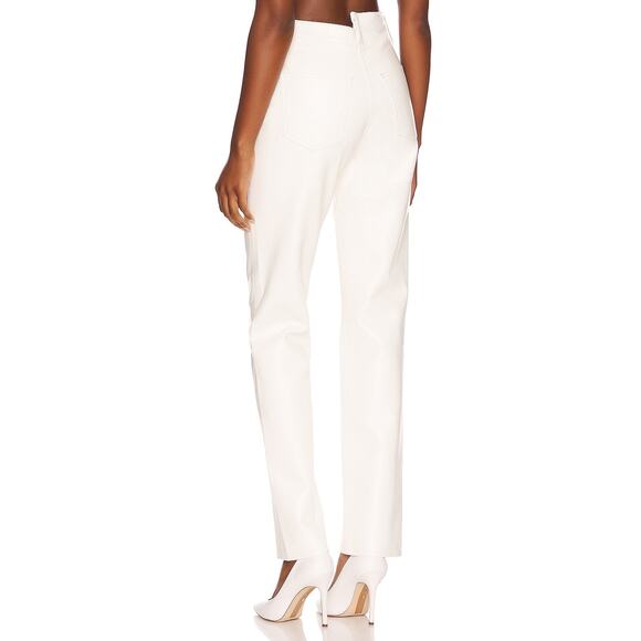 Agolde A9082-1285 Recycled Leather Criss Cross Straight Lace White Size 26 NWT - Picture 4 of 13